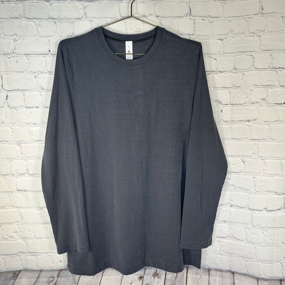 Lululemon Softstreme Tunic Ribbed Long Sleeve Crewneck Top Grey LW3JJJS Size L